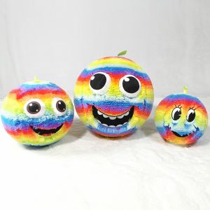 Unisex Acceptable Custom Rainbow Colorful Inflatable Plush Ball for Customizatio