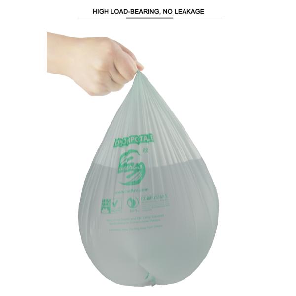 PLA Corn Based Compostable Bags Bioplastic 100% Biodegradable Plastic Trash Bags Garbage Waste Bags