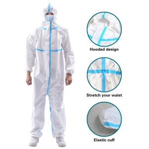 China CE 60GSM Microporous Anti-static Disposable Protective Clothing on sale