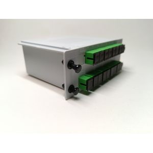 DIN Type 1X16 Insertion Fiber Optic Splitter With SC / APC Connectors LGX PLC 16