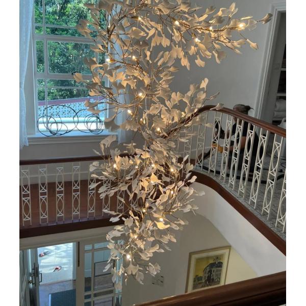 Project Chandelier Living Room Dining Room Lamp Light Luxury Leaf Villa Chandelier