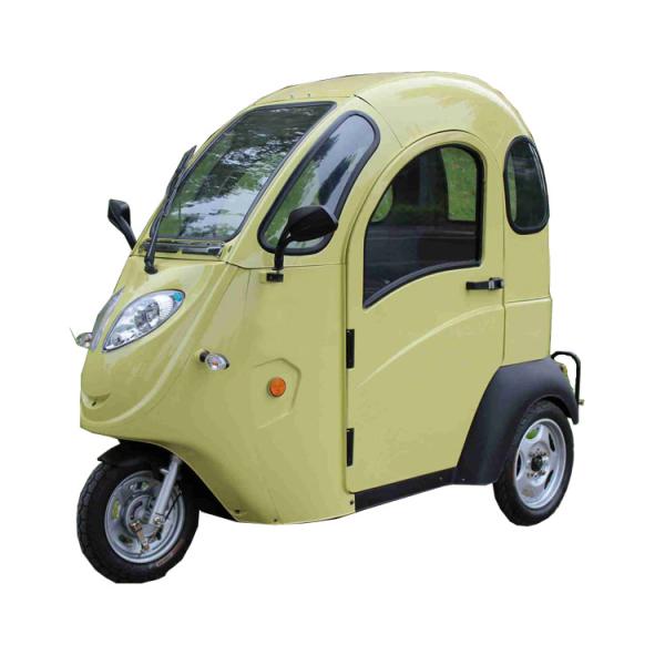 Quality EEC Motorized 3 Wheel Electric Tricycle 800W 72V 20AH With Enclosed ABS Cabin wholesale