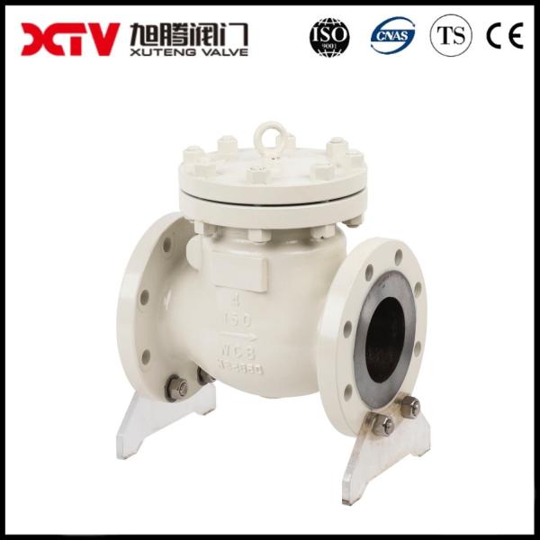 Reversing Flow Direction High Pressure Cast Steel Spring Flange Swing Check