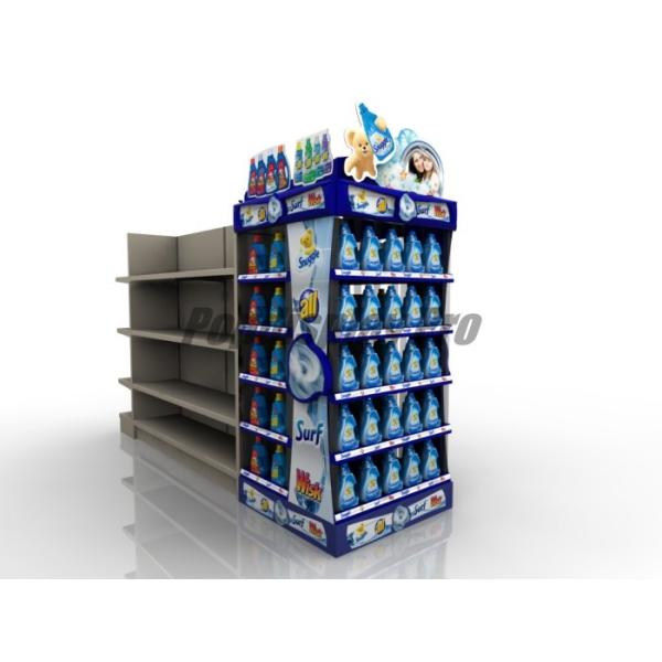Quality Curved Shelf Sustainable End Cap Shelving For Promoting Laundry Detergent wholesale