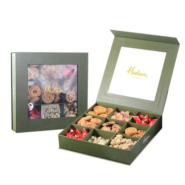 Luxury Fancy Magnetic Close Paper Dessert Baklava Sweet Box Packaging With