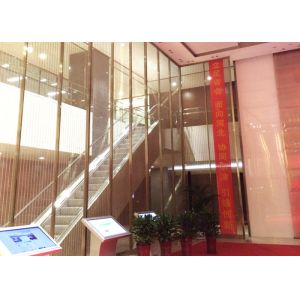 Gold Color Cable Wire Pvd Architectural Metal Mesh Screen 6m Width