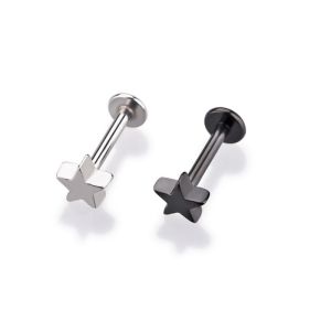 316L surgical stainless steel internally thread piercing labret ring