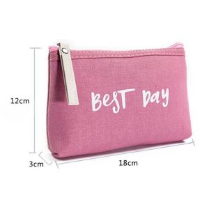 China Custom Pouch Travel Cute Canvas Cosmetic Bag,Custom Design small cotton canvas zipper pouch,Pouch Travel Plain Folding C on sale