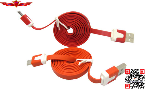 Hot Selling 100% Qualify Colorful 1.0 Meter Micro-USB Flat Data Charger Cable