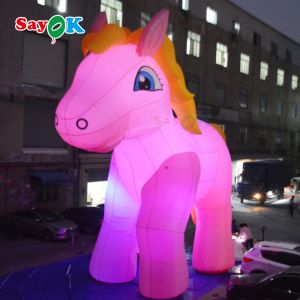 Customized 10m Inflatable Unicorn Balloon Advertising Model Cartoon Type