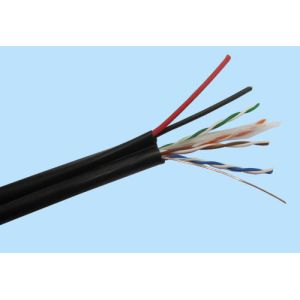 Cheap Stranded CCA Power Security Camera Cable / CAT6 1000ft Ethernet Cable , 23 AWG Solid Copper for sale