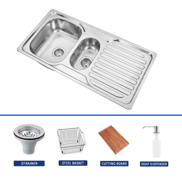 Quality Rectangular Bowl Shape Topmount Kitchen Sink With 9 Inches Depth wholesale