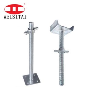 600MM Adjustable Hollow Jack Base Scaffolding System Parts
