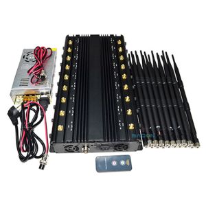 5 Cooling Fans WiFi Signal Jammer Block GPS VHF UHF Lojack 315 433 868 18 Bands
