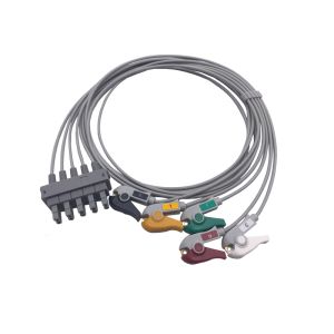 China 8 Pin HP 5 Lead Ecg Cable , M2406A / M1733a Ecg Trunk Cable 3.6m Length on sale