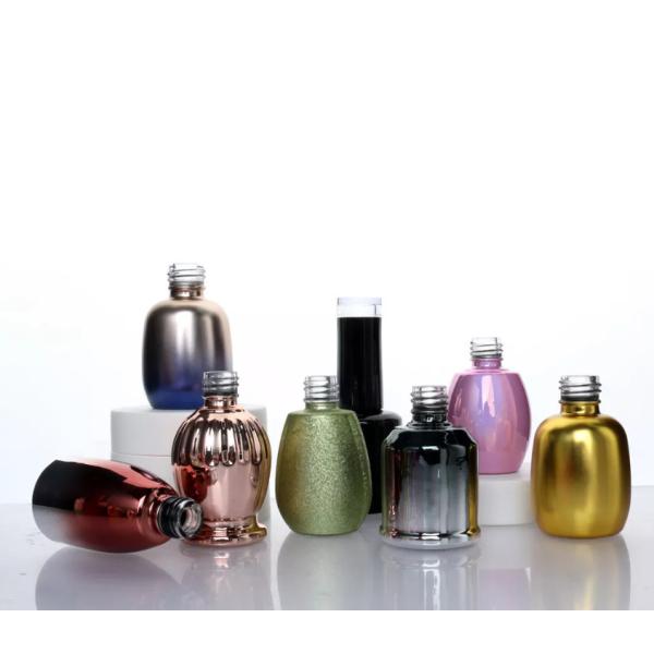 Quality Silk Printing Colorful Glass Empty Nail Polish Bottles With Brush wholesale