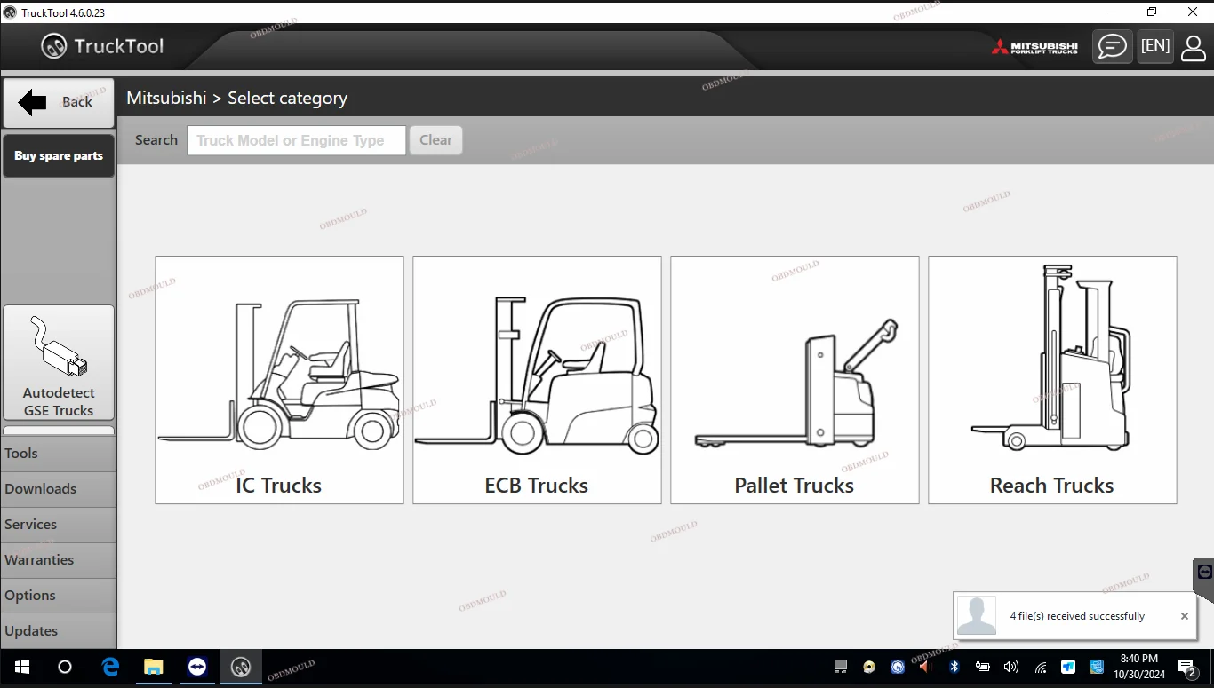 Universal Forklift Diagnostic Tool TruckTool For Resetting AGV Model Service Counter Wizard For MITSUBISHI, ET, TCM, UNI