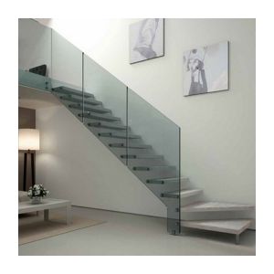 Luxury Modern Home Design Wooden Floating Staircase Customized Straight