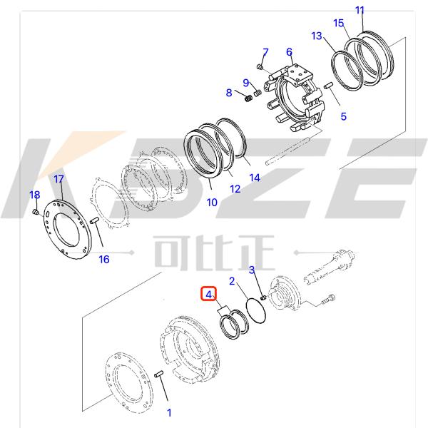 KBZE 07018-20954 0701820954 TRANSMISSION RING SEALFOR KOMATSU D21 D31 D37 D41 D575 WA40