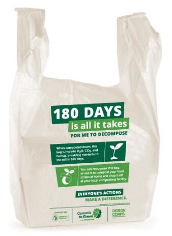 Biodegradable Compostable Eco Friendly Bio Clear Food Bag, Biodegradable White