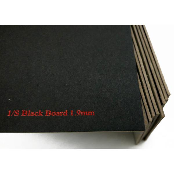 Quality 1.9mm Laminated Black Paperboard , Grey Back High Thickness Black Board wholesale