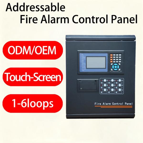 Quality Addressable Panel Fire Alarm System CA100 Innovative Wall-Mounted Addressable Fire Alarm System With Unique Digital Address And Touch Panel  wholesale
