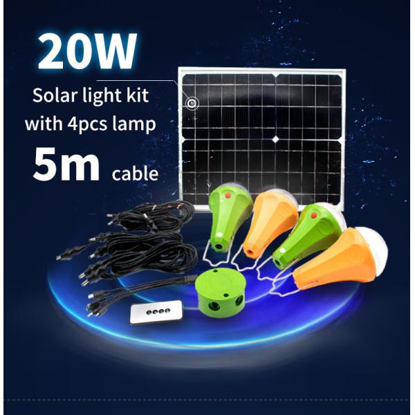 2020 Upgrade Home Mini Solar Energy System Lighting Kit with Remote Control
