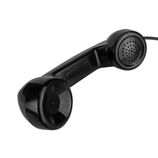 Quality Anti Destructive Black Telephone Handset Microphone With PC / ABS Material wholesale