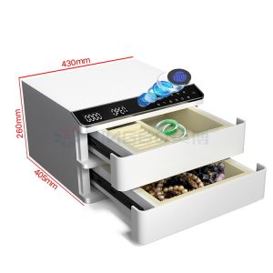 Dual Alarm Double Layers Solid Steel Jewelry Safe Box For Security