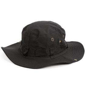 Embroidery Double Brims Bucket Hats 100% Cotton Twill Pressing Line Woven Washed