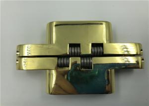 China Gold Plated Hidden Door Hinges For 30mm Solid Wood Doors , Fireproof Door on sale