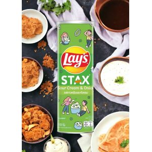 Cheap Stack Up Flavor with Lay's Stax Sour Cream &amp; Onion - 100g - Wholesale Asian Snack for sale