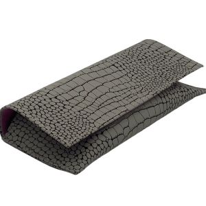 China Crocodile Grain Magnetic Leather Sunglasses Pouch on sale