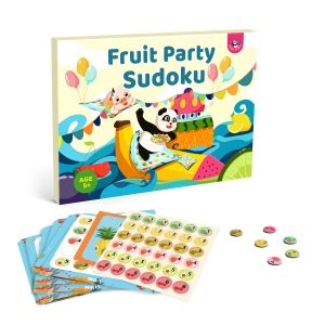 Children's Focus Magnetic Sudoku Board Fruit Party Numbers Sense Thinking