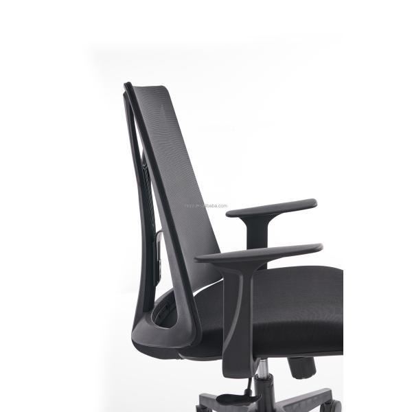 Metal Type Stainless Steel Office Computer Chair with Lumbar Support and Revolving Design