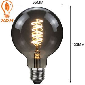 240V 220V Spiral LED Filament Bulb Antique Edison Bulb G95 6000K