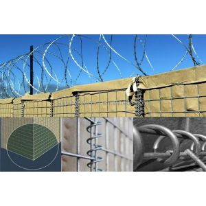 Square Hole High Tensile Strength Beige Geotextile Zinc-Coated Defensive Sand