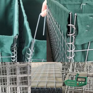 3*3 Inches Square Hole Military Hesco Bastion Barrier Folded Galvanized Welding