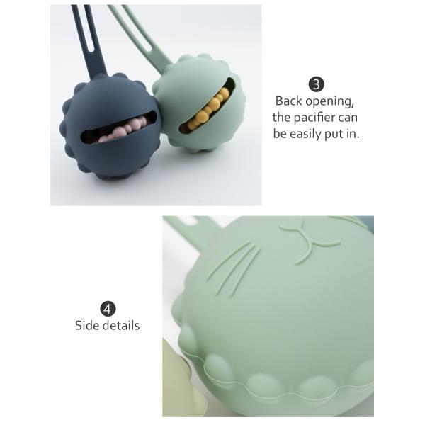 Food Grade Silicone Pacifier Case BPA Free For Babies Newborn pacifier storage pouch holder Gift