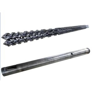 MIKROSAN MCV55 MCV67 MCV110 Parallel Twin Screw Barrel For PVC Pipe Profile WPC