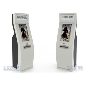 24 Inch Interactive Touch Screen Inforamtion Kiosk With A4 Laser Printer , QR