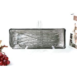 Smooth Edges Rectangle Crystal Glass Plates, Lead Free Glass Tray Saucer Dish