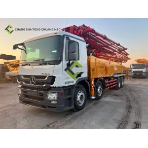 China Sany Mercedes Benz Chassis 56 M Concrete Pump Truck 6 Cylinders 6 Masts on sale