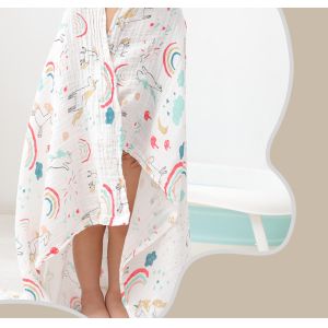 Patterned 40S Kids Swaddle Gauze Fabric Non Irritating Biodegradable