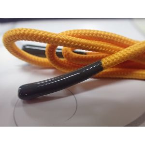 Fashionable Non Elastic Cord With Shiny Silicone Endings Environmentally
