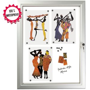 China ODM Anodized Silver Acrylic Lockable Poster Cases on sale