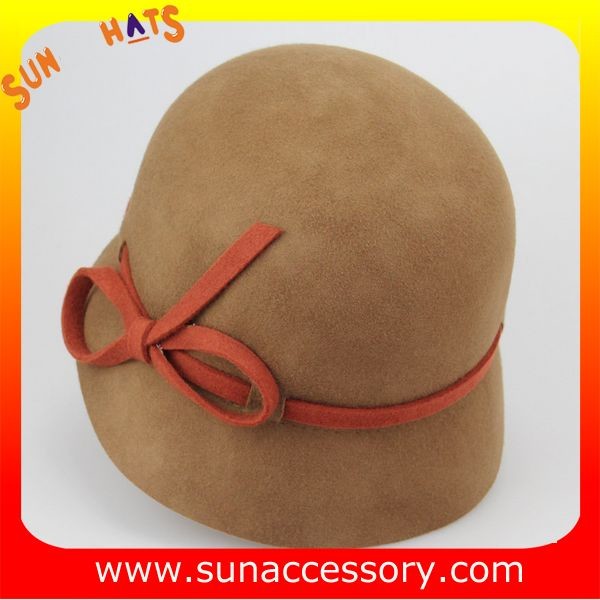 Vintage hot sale cloche hats for ladies,100% Australia wool felt hats for women