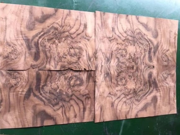 Quality 0.6mm Good Quality Walnut Burl Veneer for Furniture/Cabinet usage wholesale