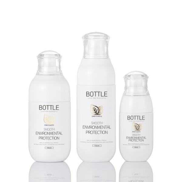 White 2 Oz Clear Plastic Spray Bottles PET Material Round Shape for Perfume