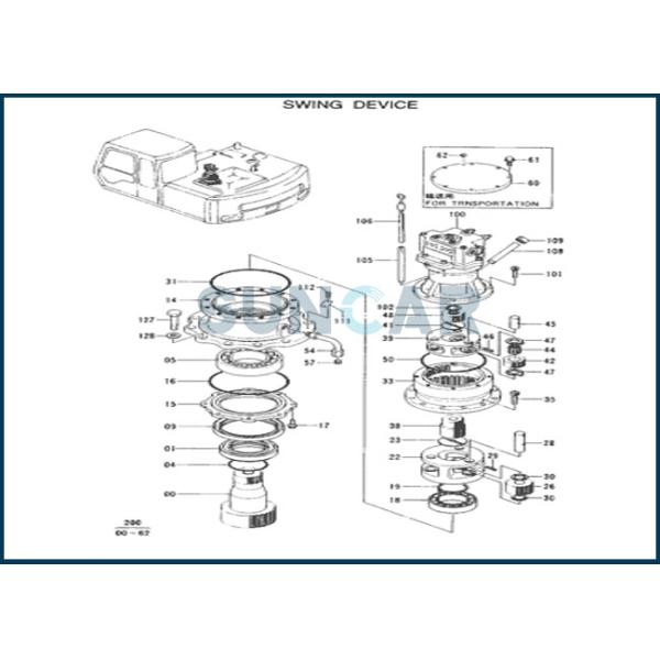 4334355 Swing Motor Oil Seal Kit Fits HITACHI EX100-2 EX100-3